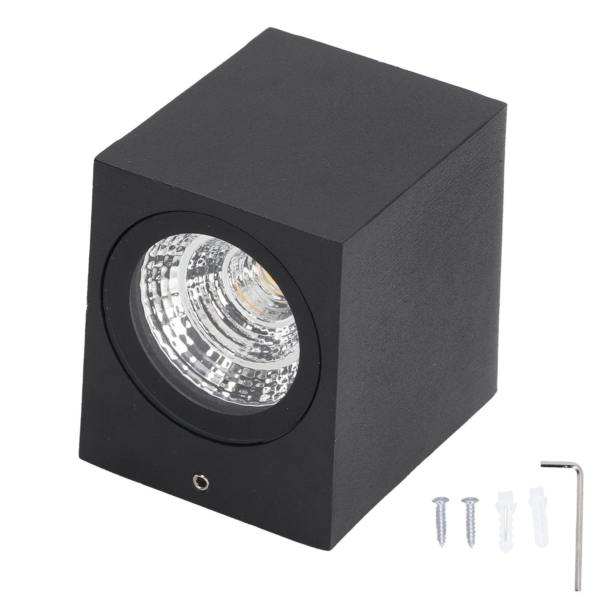 5W Outdoor LED Wall Lamp Light Aluminum Waterproof 85‑265V for Hallway Patio Porch Exterior Light Fixtures 8x7.5x6.5cm White Light