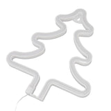 Christmas Neon Sign Christmas Tree Shape Neon Light USB Decorative Night Light for Desk Wall Display