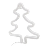 Christmas Neon Sign Christmas Tree Shape Neon Light USB Decorative Night Light for Desk Wall Display