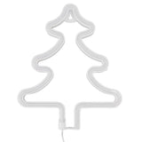 Christmas Neon Sign Christmas Tree Shape Neon Light USB Decorative Night Light for Desk Wall Display