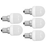 5pcs Light Bulbs E12 Thread Soft Light 1.5W 75LM LED Light Bulbs for Desk Lamp Ceiling Fan Lamp Wall Lamp AC220V White Light 3000K