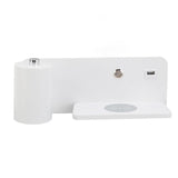 LED Wall Light USB Interface Wireless Charging LED Wall Lamp for Living Room Bedroom 85‑265V White Left