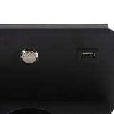 LED Wall Light USB Interface Wireless Charging LED Wall Lamp for Living Room Bedroom 85‑265V Black Right