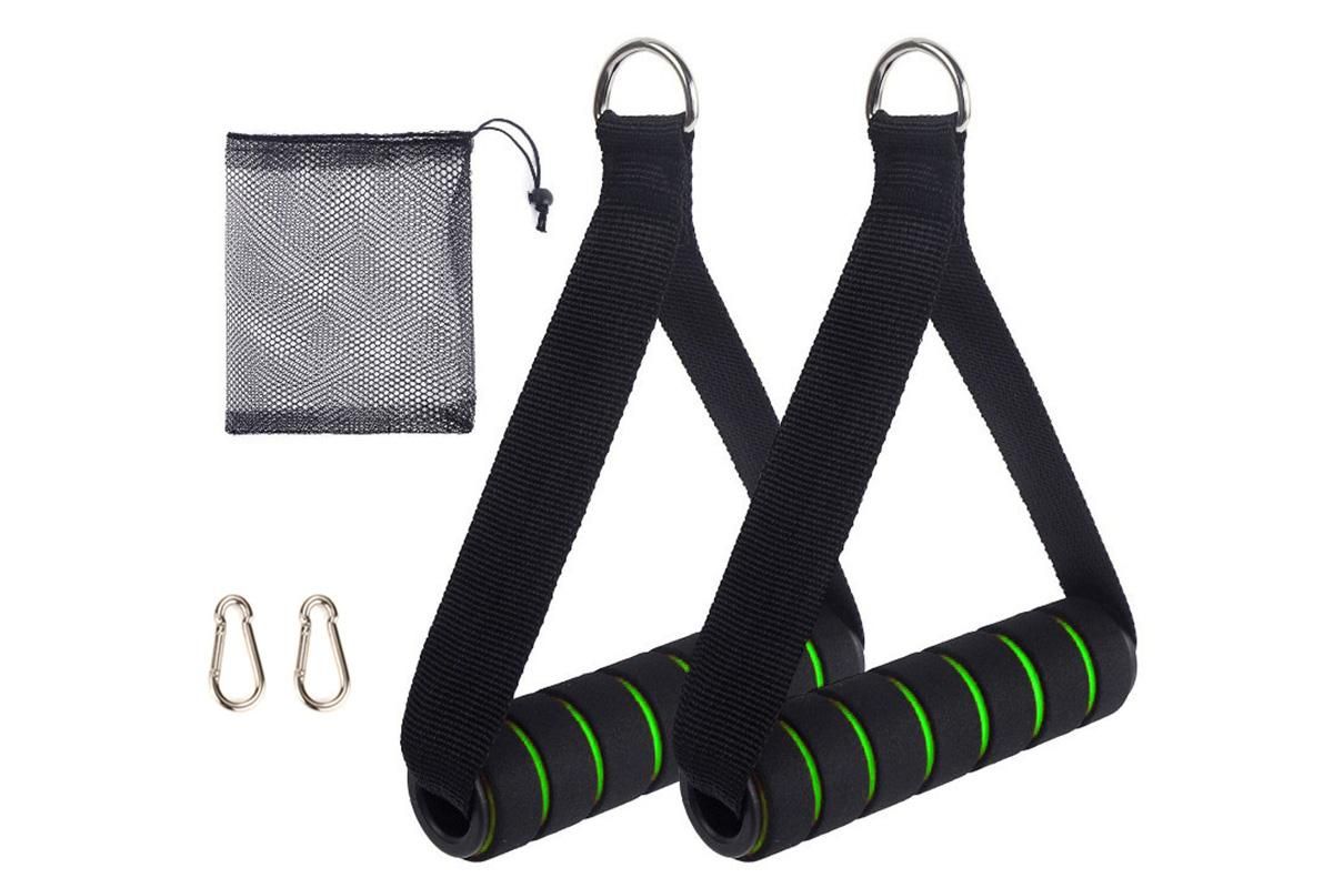 Yoga Strength Trainer Pull Down Home Gym Exercise Handles Replacement Fitness Equipment for Pilates -Green