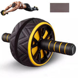 Wide Ab Roller Wheel for Home Gym Core Training - Yellow