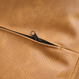 Modern Deep-Seated Sofa, Two-seater, Faux Leather, Brown - Brown PU leather