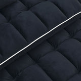 Fashionable Modern and Multi-functional Foldable Velvet Sofa Bed - Black