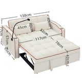 Fashionable Modern and Multi-functional Foldable Velvet Sofa Bed - Black