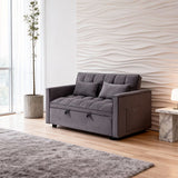Fashionable Modern and Multi-functional Foldable Velvet Sofa Bed - Green