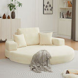 Multifunctional Round convertible Sofa Bed(Compressed Packaging) - Beige