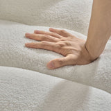 35 "Teddy fabric sofa, modern lounge chair, upholstered with a pillow - Black