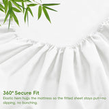 4 Piece Ultra Soft Bamboo Breathable Sheet Set -Hotel 2000TC Breathable Bed Sheets Set with 37 Centimetre Deep Pocket-Breathable Sheets for Hot Sleepers(White,Double)