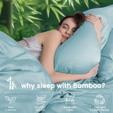 3 Piece Ultra Soft Bamboo Breathable Sheet Set -Hotel 2000TC Breathable Bed Sheets Set with 37 Centimetre Deep Pocket-Breathable Sheets for Hot Sleepers(Sky Blue,Single)