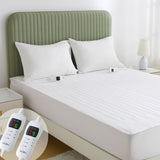Electric Heated Mattress Pad Blanket with Dual Control & 9-Hour Auto Off & 9 Heat Settings, Preheat Functions, Overheat Protection, Machine Washable Fully Fitted Electric Sheet(King Single)
