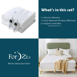 Electric Heated Mattress Pad Blanket with Dual Control & 9-Hour Auto Off & 9 Heat Settings, Preheat Functions, Overheat Protection, Machine Washable Fully Fitted Electric Sheet(King Single)