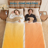 Electric Heated Mattress Pad Blanket with Dual Control & 9-Hour Auto Off & 9 Heat Settings, Preheat Functions, Overheat Protection, Machine Washable Fully Fitted Electric Sheet(Super King)