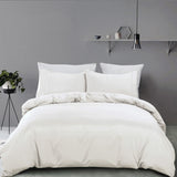 3 Piece Hotel Soft Microfiber Quilt Cover Set-2000TC Duvet/Donna Cover Set & Pillowcases -1 Quilt Cover Zipper Closure & 1 x Pillowcases-Breathable Bedding - Wrinkle, Fade, Stain Resistant(Raw white,Double)