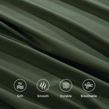 4 Piece Bed Sheet Set- Bedding Sheets & Pillowcases -Breathable Bedding - Wrinkle, Fade, Stain Resistant-Deep Pocket Flat Fitted Bed Sheet Set(Olive green,King)