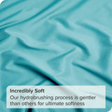 3 Piece Bed Sheet Set- Bedding Sheets & Pillowcases -Breathable Bedding - Wrinkle, Fade, Stain Resistant-Deep Pocket Flat Fitted Bed Sheet Set(Ice Blue,King Single)
