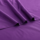4 Piece Bed Sheet Set- Bedding Sheets & Pillowcases -Breathable Bedding - Wrinkle, Fade, Stain Resistant-Deep Pocket Flat Fitted Bed Sheet Set(Purple,Queen)
