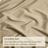 4 Piece Bed Sheet Set- Bedding Sheets & Pillowcases -Breathable Bedding - Wrinkle, Fade, Stain Resistant-Deep Pocket Flat Fitted Bed Sheet Set(Camel Beige,Super King)