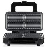 Electric Sausage Roll Maker with Non-Stick Dual-Sided Heating Plates, 800W Compact Countertop Appliance for Homemade Pastries, Savory Snacks and Breakfast Treats (Black)