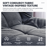 Convertible Folding Sofa Bed Pumpkin Design Corduroy Fabric Two-in-One Lounger for Living Room Bedroom Small Apartments Guest Room Daily Relaxation and Overnight Sleeping (Beige)