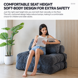 Convertible Folding Sofa Bed Pumpkin Design Corduroy Fabric Two-in-One Lounger for Living Room Bedroom Small Apartments Guest Room Daily Relaxation and Overnight Sleeping (Orange)