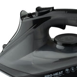 2200W Handheld Electric Steam Iron with Ceramic Soleplate, Continuous Steam and Vertical Ironing for Home Clothes Wrinkles (Black)