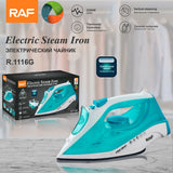 2200W Handheld Electric Steam Iron with Ceramic Soleplate, Continuous Steam and Vertical Ironing for Home Clothes Wrinkles (Black)