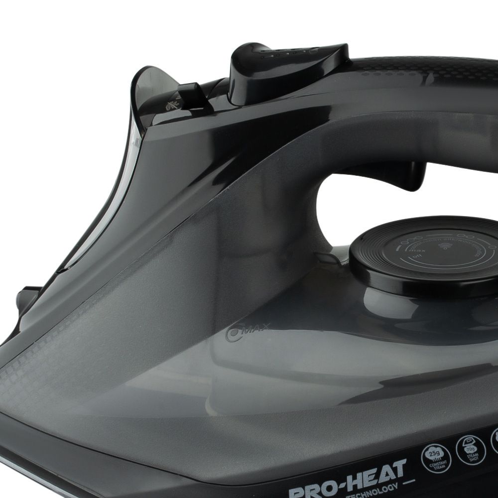 2200W Handheld Electric Steam Iron with Ceramic Soleplate, Continuous Steam and Vertical Ironing for Home Clothes Wrinkles (Cyan)