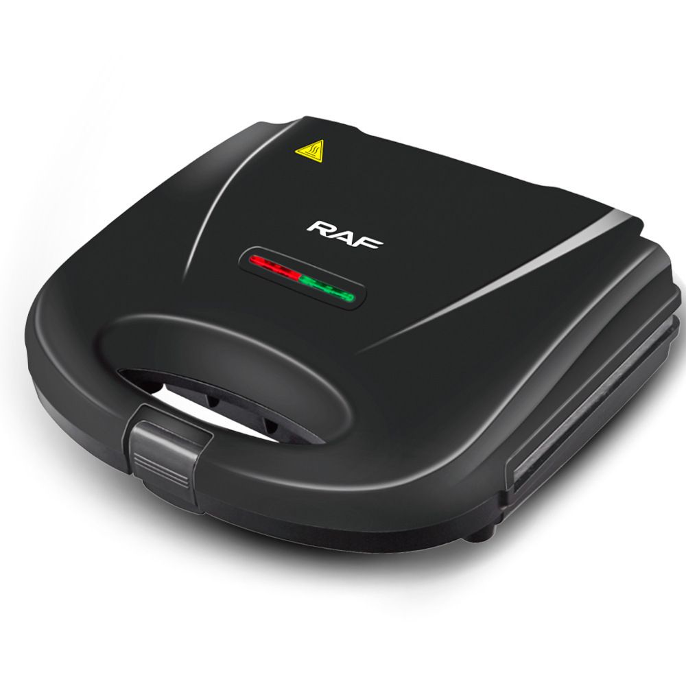 Compact Electric Sandwich Maker with Non-Stick Dual Grill Plates, Portable Hot Press for Quick Breakfast, Snacks and Light Meals in Small Kitchens (Black)