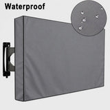 Weatherproof Outdoor TV Cover for Wall-Mounted Flat Screens – Waterproof, Dustproof, and UV-Resistant Protection for Patio, Balcony, and Garden Entertainment Areas (50"-52"(132×84×13cm), Black)