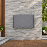 Weatherproof Outdoor TV Cover for Wall-Mounted Flat Screens – Waterproof, Dustproof, and UV-Resistant Protection for Patio, Balcony, and Garden Entertainment Areas (55"-58"(137×89×13cm), Black)