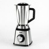 2-in-1 Electric Blender and Grinder with Stainless Steel Body, 1.5L Large Capacity Jar and Compact Glass Grinding Cup for Smoothies, Juices, Coffee Beans and Dry Ingredients (Silver)