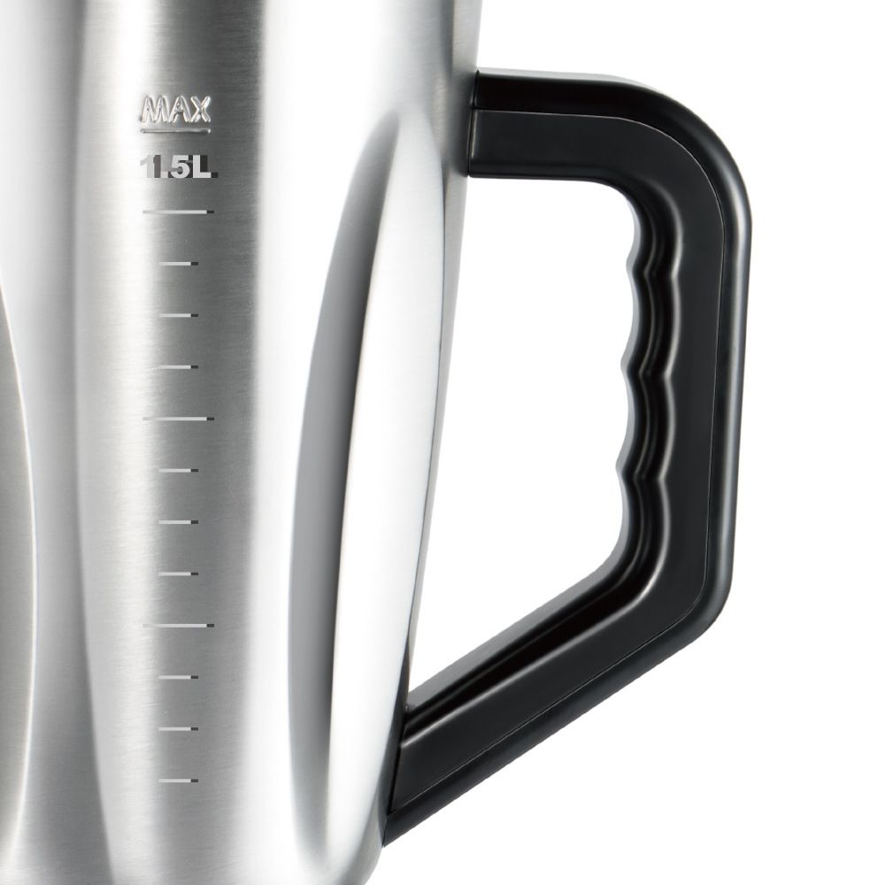 2-in-1 Electric Blender and Grinder with Stainless Steel Body, 1.5L Large Capacity Jar and Compact Glass Grinding Cup for Smoothies, Juices, Coffee Beans and Dry Ingredients (Silver)