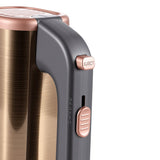 Handheld Electric Mixer with 5-Speed Control and Stainless Steel Attachments for Baking, Whipping Cream, Beating Eggs, and Kneading Dough in Home Kitchens (Champagne)