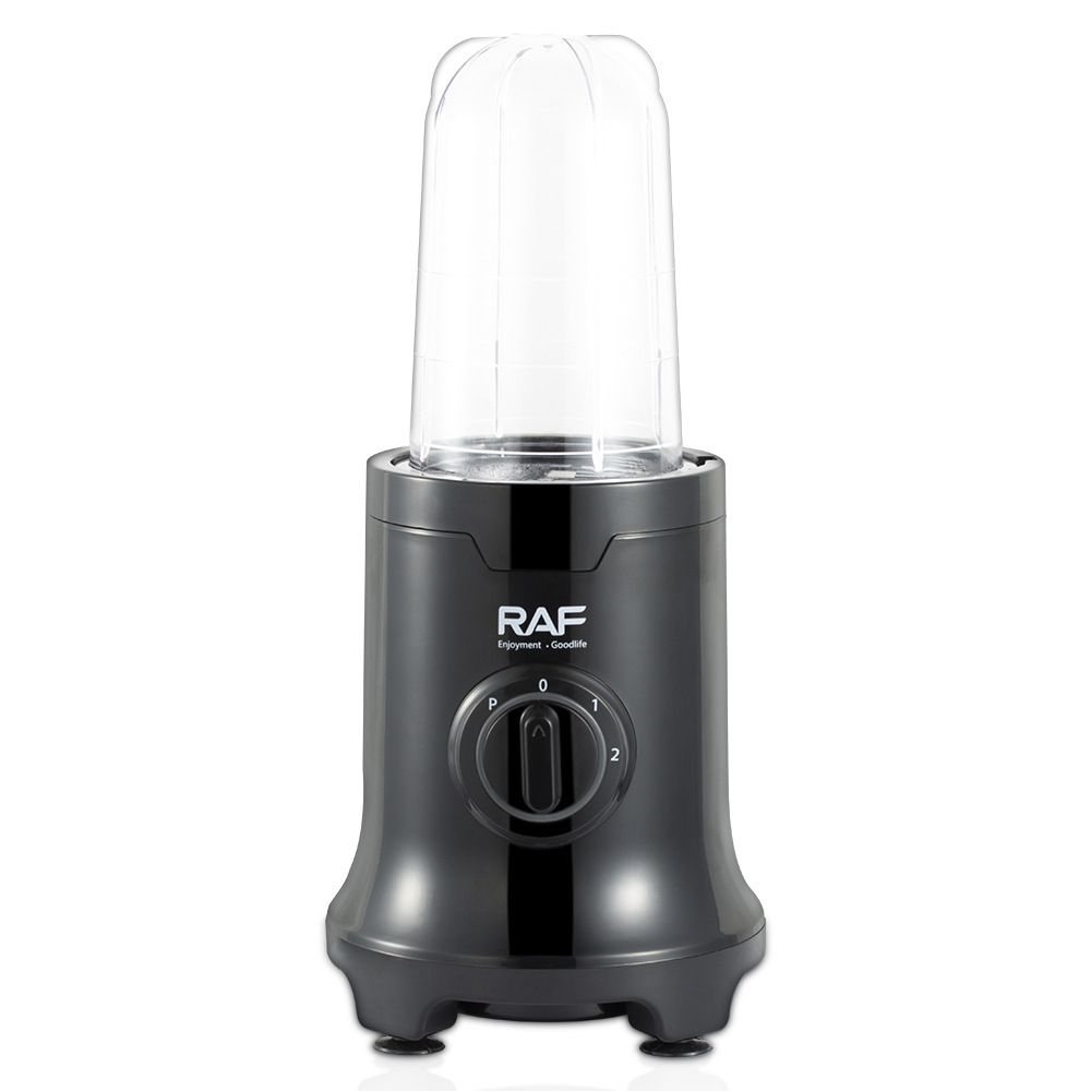 Four-in-One Electric Food Processor Blender with Multi-Function Cups for Juicing, Meat Grinding, Coffee Bean Milling and Baby Food Prep in Home Kitchens (Black)