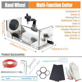 Multifunctional Glass Bottle Cutter with Hand Crank Wheel, Adjustable Stainless Steel Cutting Tool for DIY Crafting, Horizontal and Vertical Cutting of Round and Square Bottles up to 325mm, Ideal for Home Decor Projects (Silver)