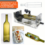 Multifunctional Glass Bottle Cutter with Hand Crank Wheel, Adjustable Stainless Steel Cutting Tool for DIY Crafting, Horizontal and Vertical Cutting of Round and Square Bottles up to 325mm, Ideal for Home Decor Projects (Silver)