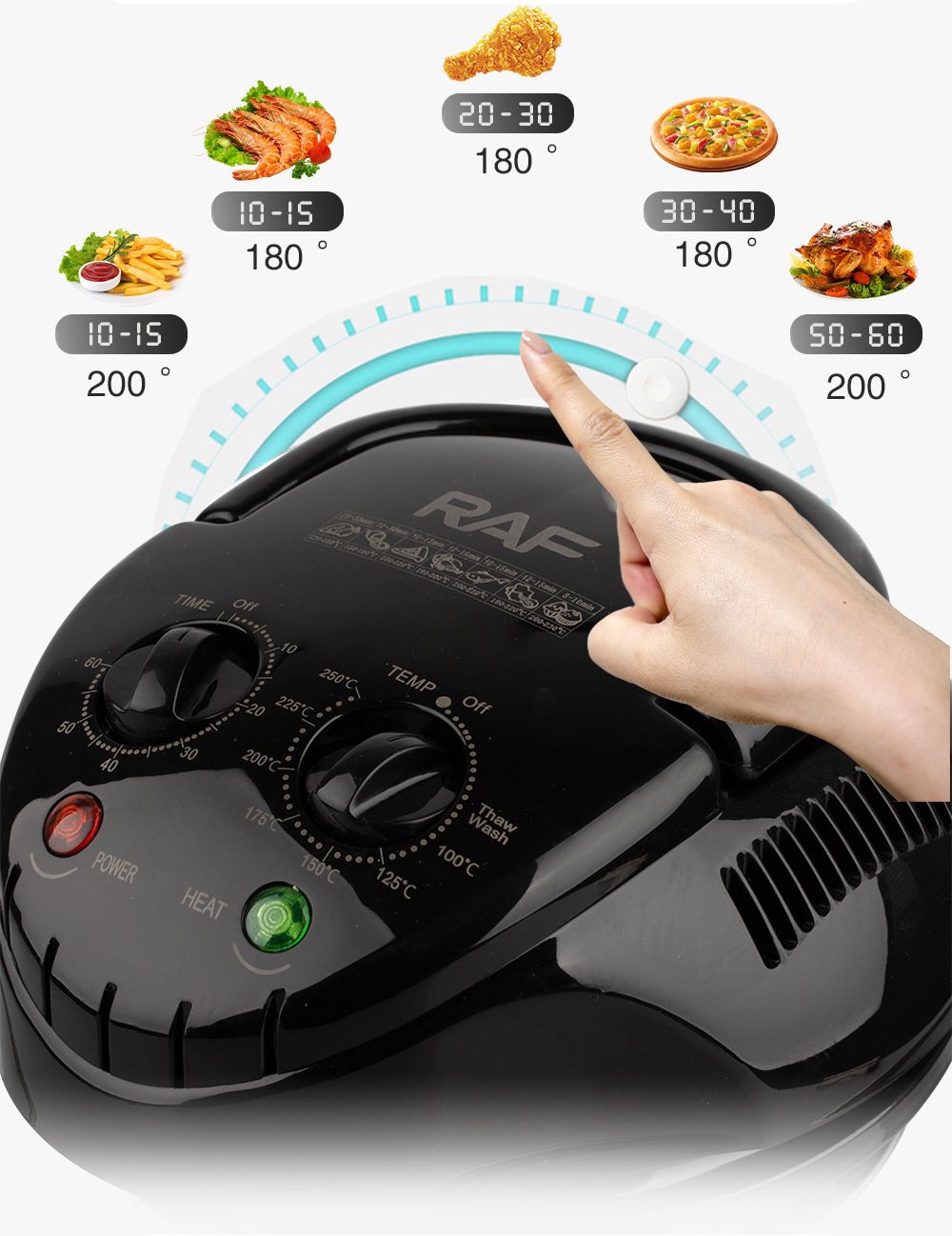 Three-in-One Visual Convection Air Fryer with 12L Large Capacity, 360° Circulating Heat, Low-Oil Cooking for Roast Chicken, Fries, Wings, Pizza and Daily Family Meals (Transparent)