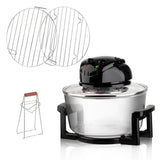 Three-in-One Visual Convection Air Fryer with 12L Large Capacity, 360° Circulating Heat, Low-Oil Cooking for Roast Chicken, Fries, Wings, Pizza and Daily Family Meals (Transparent)