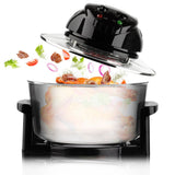 Three-in-One Visual Convection Air Fryer with 12L Large Capacity, 360° Circulating Heat, Low-Oil Cooking for Roast Chicken, Fries, Wings, Pizza and Daily Family Meals (Transparent)