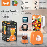 Versatile Electric Blender and Grinder for Home Kitchen, Smoothies, Baby Food, Coffee Beans, and Dry Ingredients with Stainless Steel Blades (Orange)