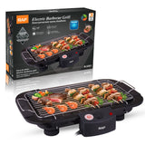 2000W Electric Indoor Smoker Grill with Detachable Rack and Adjustable Heights for Home Kitchen Balcony and Small Outdoor Gatherings (Black)