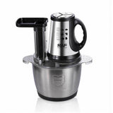 Multifunctional Electric Food Processor and Meat Grinder with 3.0L Stainless Steel Bowl, 300W Powerful Motor for Chopping, Slicing, Shredding, and Mixing Tasks in Everyday Home Cooking (Silver)
