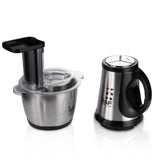 Multifunctional Electric Food Processor and Meat Grinder with 3.0L Stainless Steel Bowl, 300W Powerful Motor for Chopping, Slicing, Shredding, and Mixing Tasks in Everyday Home Cooking (Silver)