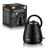 Electric Kettle 2L Large Capacity Rapid Boil Water Heater with Wide Top Handle and Clear Water Level Window for Home Office Tea and Coffee (Black)