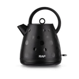 Electric Kettle 2L Large Capacity Rapid Boil Water Heater with Wide Top Handle and Clear Water Level Window for Home Office Tea and Coffee (Black)