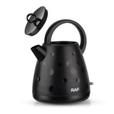 Electric Kettle 2L Large Capacity Rapid Boil Water Heater with Wide Top Handle and Clear Water Level Window for Home Office Tea and Coffee (Black)